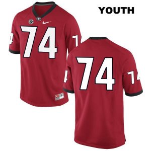 Youth Georgia Bulldogs NCAA #74 Ben Cleveland Nike Stitched Red Authentic No Name College Football Jersey JVP4254YD